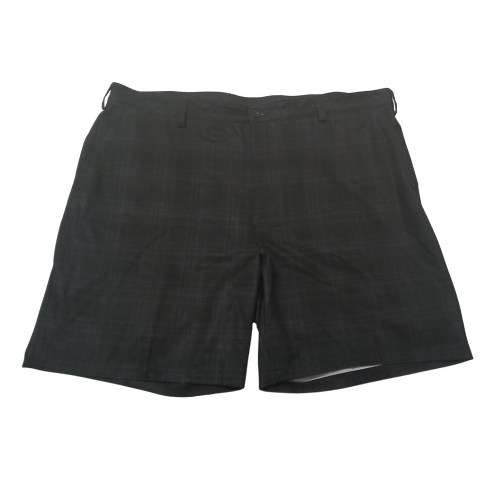 REEBOK GOLF Men's Black Plaid Shorts - Stylish and Comfortable Size 52 Shorts